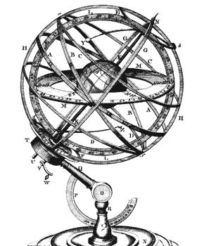 engraving of an armillary from the Encyclopaedia Britannica